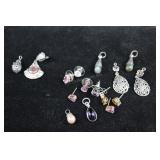 Assorted Sterling Silver Earrings, Pendants, And P
