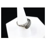 Sterling Silver Asymmetrical Ring, 925