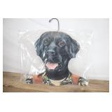 Vintage Stupell Cardboard Black Labrador Wearing O