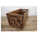 Vintage Wooden Storage Crate, Double Handles Appro