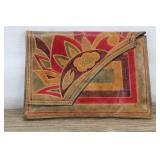 Vintage Multi Color  Leather Clutch