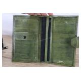 Vintage Lady Bosca Green Calfskin Travel Wallet