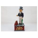 Cast Iron Uncle Sam Mechanical Coin Bank