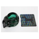 Ornamental Fox Terrier Glass Tile And Indiana Glas