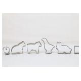 Collection Of Vintage Tin Cookie Cutters, Set Of 6