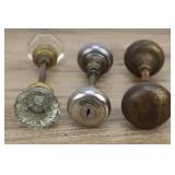3 Vintage Door Knobs, Crystal And Steel Retake Pic