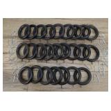 Wooden Curtain Rings And Hooks.