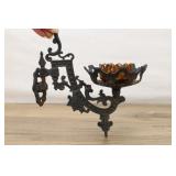 Antique Cast Iron Lamp Swivel Arm Wall Holder With