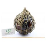 5" Hand Blown Amber Colored Glass Fishing Net Floa