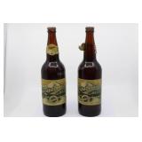Pair Of Vintage Rainier Pale Beer Bottles, Capped