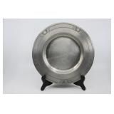 Vintage Pewter Stars & Stripes Patriot Plate, 10"