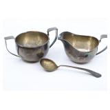 Sterling Silver Cream & Sugar And Serving Spoon