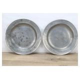 Vintage Jay Thomas Stauffer Pewter Plates, Approx.