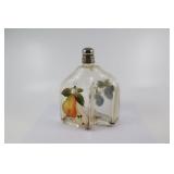 Hand Painted Vintage Perfume Bottle With Pears & P
