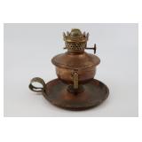 Vintage Personal Oil Lamp, Copper