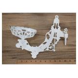 Antique Cast Iron Wall Mounted Hurricane Candle Ho