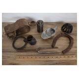 Assorted Primitive And Vintage Items, Horseshoe, O