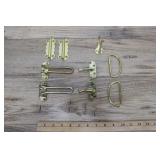 Assorted Brass Hardware; 2 Swing Arm Door Guards,