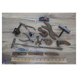 Vintage Metal Items, Tool Heads, Plyers, Chain Hoo