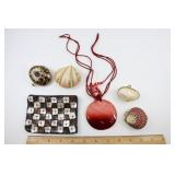 Shell Items, Coin Purse, Compacts, Necklace.