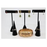 Assorted Jewelry Lot; Aquamarine Ring, Emerald Rin