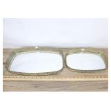 2 Rectangular Mirrored Display Trays, Mirrors Have
