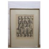 The Five Orders Of Perriwigs Engraving, Framed, W.