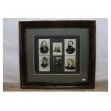 Victorian Photograph Collage Of 5 Gents And Dog.
