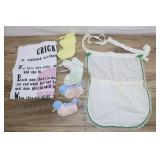 Crochet Baby Shoes, Childs Apron, And A Completely