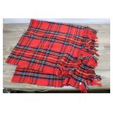 Red Plaid Blanket. 56x58"