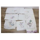 Needlepoint Kitchen Towels And Crochet Table Cover