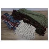 3 Scarves And A Crochet Shaw