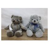 2 Ben Bridge Stuffed Bears, Zipper Pocket