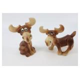 Ceramic Moose Salt & Pepper Shaker Set