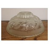 Vintage Frosted Glass Lighting Shade, Floral Patte