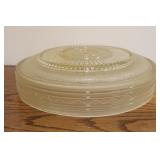 Vintage Frosted Glass Lighting Shade, Mcm Pattern