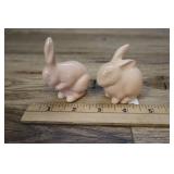 Miniature Bunny Figurines, Pink