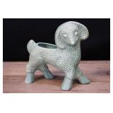 Vintage Pottery Lamb Planter Green