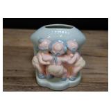 Vintage Planter Babies Huddling In Front Of Footba