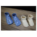 4 Baby Shoes, Blue And White