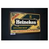 Heineken Sign, lighted.