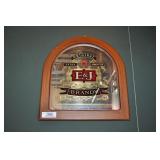 e&j brandy sign, arch top mirror.