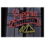 Pyramid Ales & Lagers Neon Sign. 26"x19"
