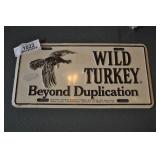 wild turkey license plate.