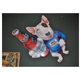 bud light, spuds with bottle sign.