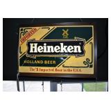 Heineken Holland Beer Lighted Sign, Cracked.