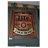 light, great taste less filling sign, cold beer.