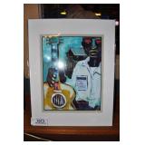 fun little bed and beer print.