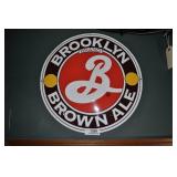 brooklyn brown ale tin sign.