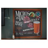 custom chaulk painted sign, by j. reynolds.